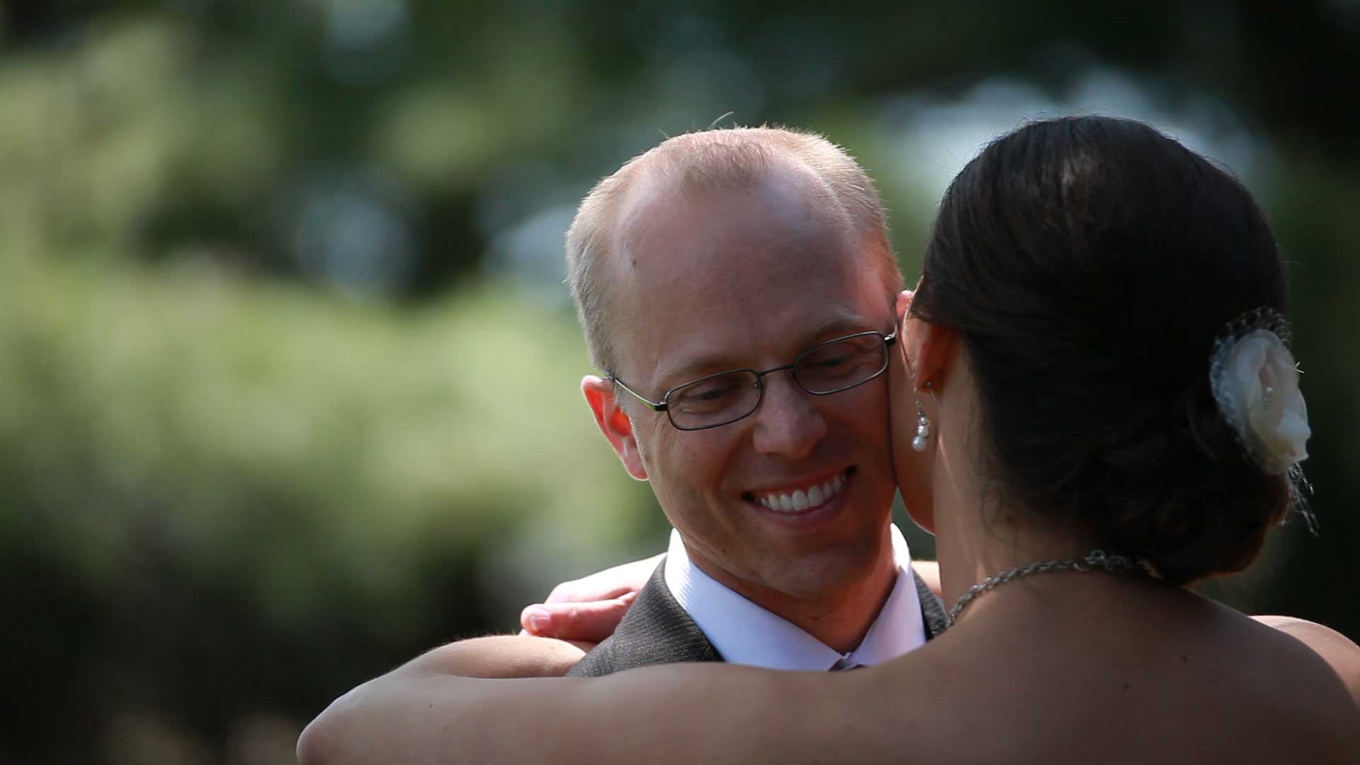 Grooms happiness on his face from choosing the Perfect Special Wedding Song