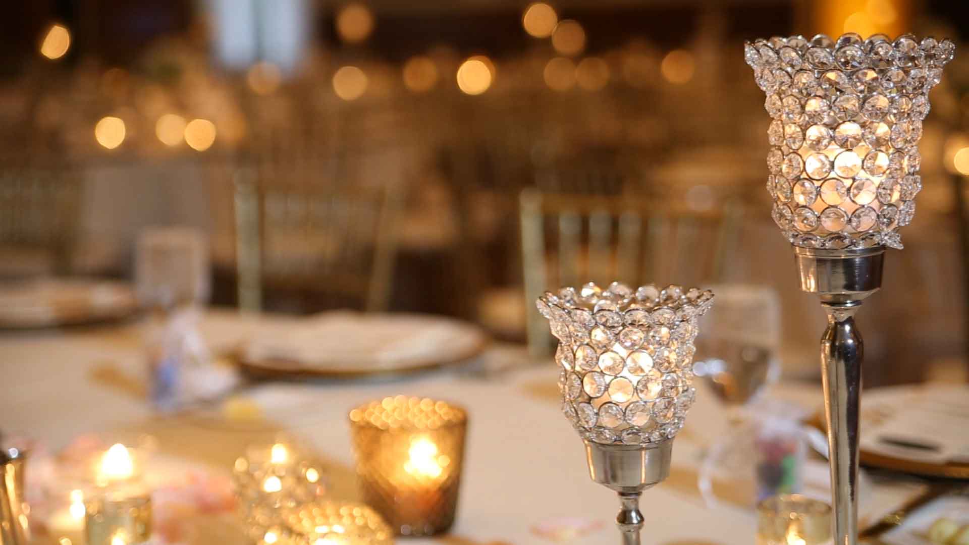 Table setting at Conrad Indianapolis wedding in Indiana.