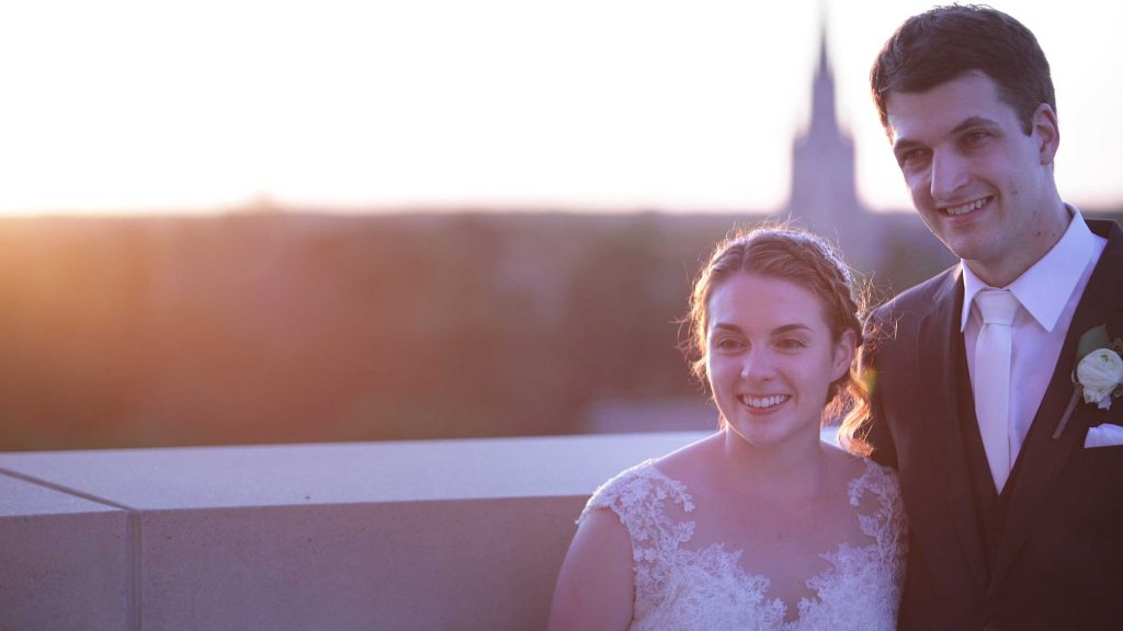 Good enough for his little girl. Katie and Brett met and fell in love at Notre Dame in South Bend, IN