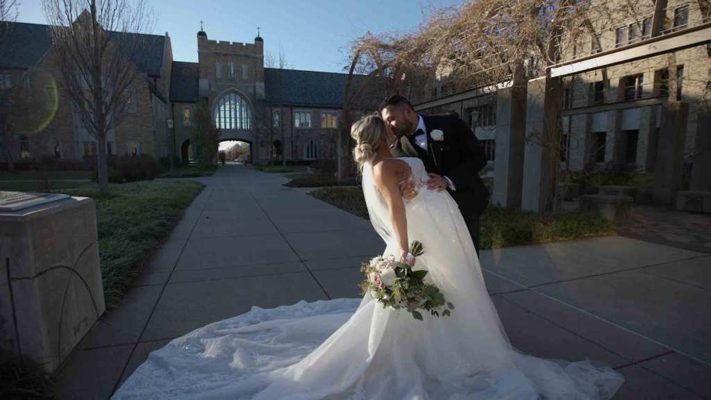 Perfect December Wedding Day at Palais Royal in South Bend, IN. Cold, chilly beautiful winter wedding day.