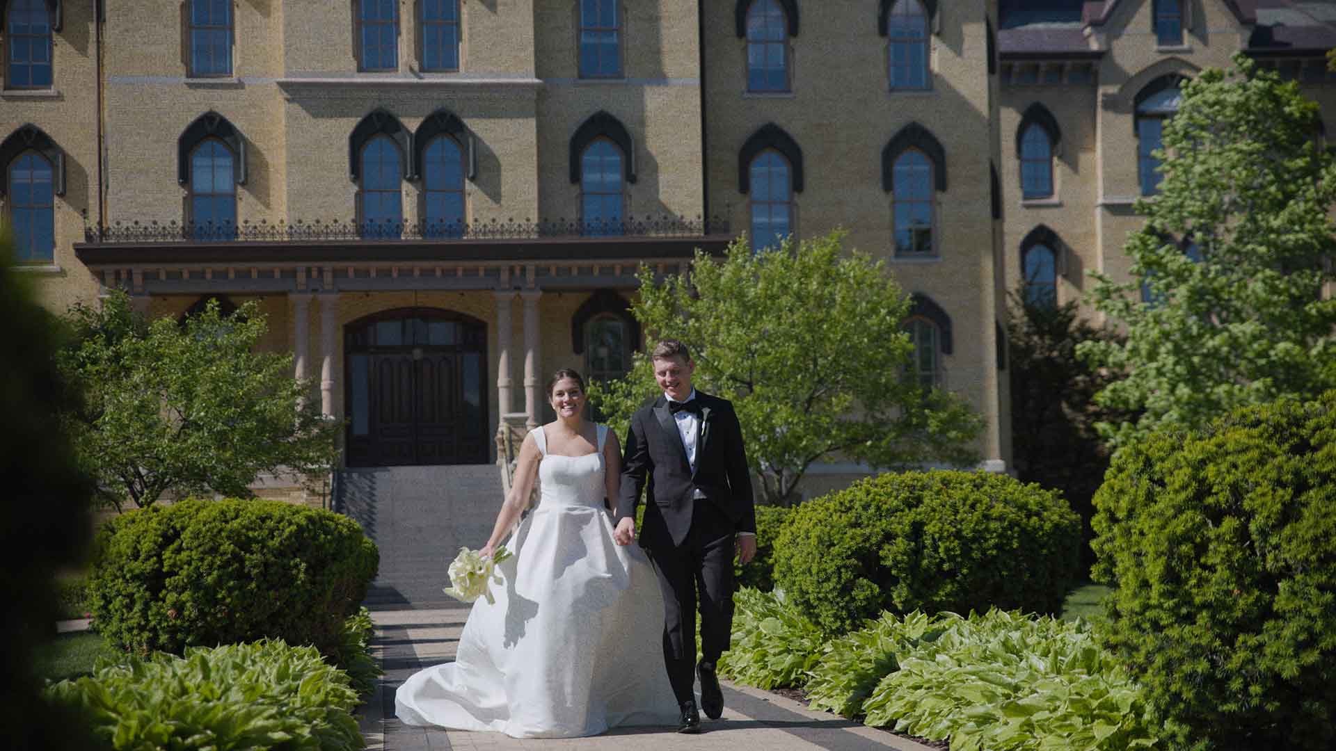 unforgettable wedding weekend at the University of Notre Dame for this couple.